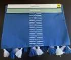True Living Table Runner Blue White Decorative 68x13 inches