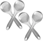 OFFSCH Multi-Function Stainless Steel Grater Spoon 4pcs Set for Garlic Ginger Cheese Vegetable