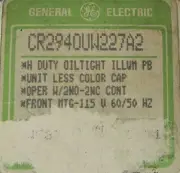 GENERAL ELECTRIC GE CR29 4OUW 227A2 Heavy Duty Transformer Pilot Light 55 650375