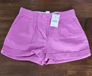 NWT J Crew CrewCuts Pink Cuffed Shorts Size 7