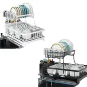 Dish Drying Rack Drainer Over Sink Kitchen Drying Rack with Cup Holder Two Tiers