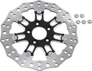 7-Valve Contour Floating Front Brake Rotor 300mm - Black Arlen Ness 33-10301-202