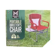 Member's Mark Portable Director's Chair, Side Table, Steel Frame, 350lbs Cap