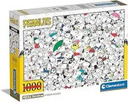 Clementoni 39804 Impossible Peanuts 1000 Pieces, Jigsaw Adults, Comic Puzzle, Difficult-Made in Italy