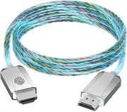 JOYJOM HDMI 4K HDMI Cable:-Touch Control 7 RGB Light UP HDMI2.0 Cable 18Gbps High-Speed 4K@60Hz HDMI Cord for Laptop Monitor PS4 PS5 Steam Deck Switch Xbox Series Smart TV Game Console & More