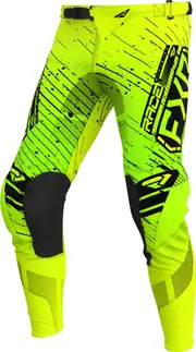 FXR Podium 2025 Youth Motocross Pants, black-green, Size 24 Black Green