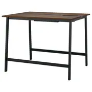 MITTZON conference table, walnut veneer/black, 140x108x105 cm