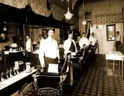 Barber Shop early 1900s Computer Mouse Pad 7 x 9