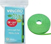 VELCRO Brand - Adjustable Plant Ties for Gardens and Gardening, 75' x 1/2" Ties, Green