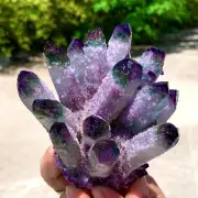 1.04LB Newly discovered mineral samples of purple phantom quartz crystalclusters