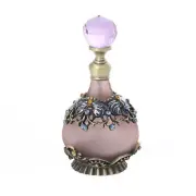 25ml Vintage Purple Flower Empty Glass Perfume Bottle Sample Container Gift 1pc