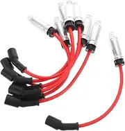 Generic 8pcs Ignition Wire Set Spark Plugs High Performance Spark Plug Wires Silica Gel