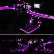 Purple 2M LED Car Auto Car Interior Decorative Atmosphere Wire Strip Light Lamp (for: Fiat)
