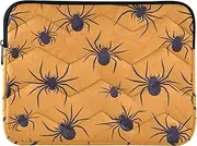 Laptop Sleeve Case 13-14 Inch Soft Lining Computer Bag Yellow Insect Web Case Hard Cover with Zipper for Travel Business