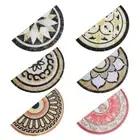 Semi-Circle Entrance Door Mats PVC Hallway Floor Mats Kitchen Bathroom