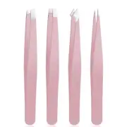 Tweezer Set For Man Women,Precision Tweezers For Facial Hair Eyebrow Chin,4