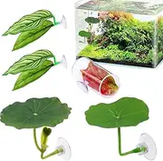 Betta Floating Leaf Hammock, Fish Spawning Area, Aquarium Spawning Area, Set of 5 with Natural Guppy Breeding Bed for Decoration