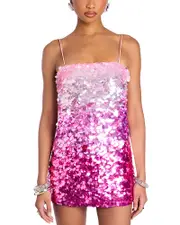 Retrofete Camellia Ombre Sequin Mini Dress