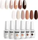 Semi Permanent Vernis À Ongles Gel Nu Marron Nude Couleur Claire Soak off UV LED