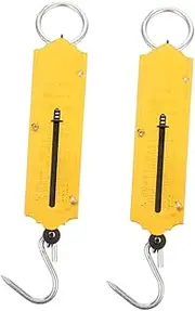 [Parliky] Manual Luggage Scale Large Hook 2pcs Portable Hanging Scale 25kg Precision Suitable for Market Outdoor Activities