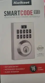 Kwikset 913CNT 15 Smartcode Contemporary Electronic Deadbolt - Satin Nickel NEW