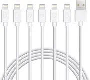 iPhone Charger 6Pack 3FT USB Lightning Cable Charging Cord Compatible with iPhone XR XS XSMax X 8 8 Plus 7 7 Plus 6 6s Plus SE 5 5s 5c (White)