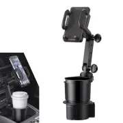 1 PC Car 2-in-1 Cup Holder Phone Holder, 1.8"-3.9" Retractable 360 ​​Degree R...