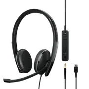 EPOS - Sennheiser ADAPT 165T USB-C -- On-ear, double-sided USB-C headset, 3.5 mm jack and detachable USB cable with in-line call control