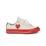 Converse x CDG PLAY Chuck '70 All Star Low (Pristine) Red Sole Men's Shoes