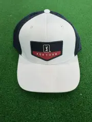PGA Tour Americana Golf Hat Bright White Red White & Blue Adjustable NEW