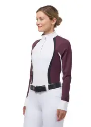 Kerrits Affinity Long Sleeve Show Shirt - Vineyard/Filigree Horse