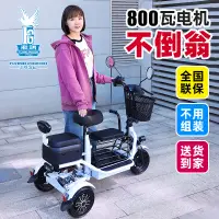 在飛比找蝦皮購物優惠-【限時免運】飛鴿電動三輪車小型折疊鋰電電動車親子三座帶娃電瓶