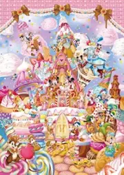266pc Disney Mickey's Sweet Kingdom Jigsaw Puzzle - Pure White (18.2x25.7cm)
