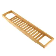 Bamboo Bathtub Tray Bath Table Bathroom Storage Rack Soap Cellphone Wine Glass S