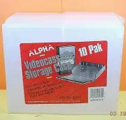 Alpha *** VIDEO CASSETTE VHS * Clamshell STORAGE CASES *** Unused *** PACK of 10