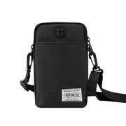 Men Women Waterproof Messenger Shoulder Bag Waist Storage Handbag Mobile Phone Packs Sports Wallet BLACK COLOR