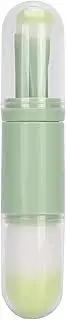 Makeup Powder Brush Set Nail Dust Retractable Portable Soft Fiber Bristle Blending Tool for Travel (Green)