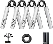 LI FITNESS Grip Strength Trainer Set, 23-158 kg Grip Trainer Set, Metal Heavy Grippers, Wrist Forearm Strengthener, Grip strengthener Training and Hand Grip Finger Exerciser
