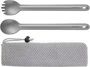 OUTXE Titanium Long Handle Spork and Spoon, 8.7" Soup Spoon, Camping Spork and Spoon, Eco-Friendly Coffee Spoon, Spork and Spoon Set