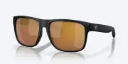 NEW IN BOX COSTA DEL MAR SPEARO XL 901317 MATTE BLACK / 580G GOLD MIRROR LENSES