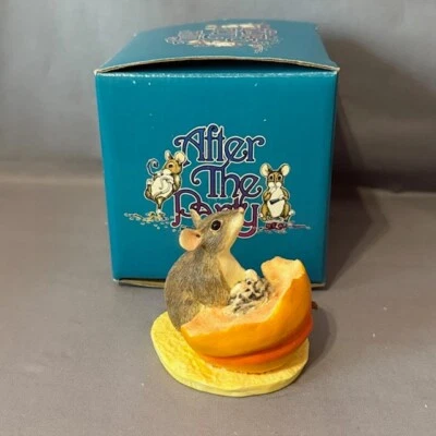Vintage Mouse Figurine After The Party Mice Munro Anthropomorphic Peach Fruit