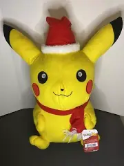 Pokémon Christmas Pikachu 23” Large Plush New With Tags 2022
