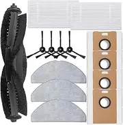 Accessory Kit for Tapo RV30 Max Plus/RV30 Max/RV20 Max Plus/RV20 Max Robot Vacuum Replacement Parts, 1 Main Brushes 2 HEPA Filters 3 Mop Pads 4 Side Brushes 4 Dust Bags（Not for RV20 Mop Plus/RV20 Mop）