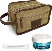 [Whispering Winds] Men's Travel Toiletry Bag, Compact & Large Capacity, Perfect Travel Case for Toiletries, Cosmetic, Make up - Green