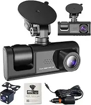 Car Dashboard Cam,1080p Dashboard Cam | Front and Rear Driving Recorder with Night Vision, Wide Angle, Loop Recording for Travel