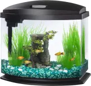 LED Minibow Small Aquarium Fish Tank Kit with Smartclean Technology, Black, 5 Ga