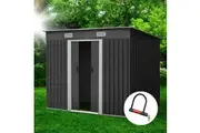 Giantz Garden Shed 2.38x1.31M Sheds Outdoor Storage Tool Metal Workshop Shelter Sliding Door