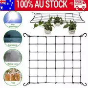 13 Size Elastic Scrog Trellis Net w/Hooks Plant Support Netting for Grow Tent AU