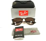 Ray-Ban Sunglasses RB4171 ERIKA 865/13 Matte Havana Silver w/ Brown Gradient