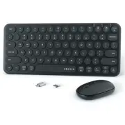 Mini Computer Wireless Keyboard and Mouse Combo, Colorful Compact Silent Line...
